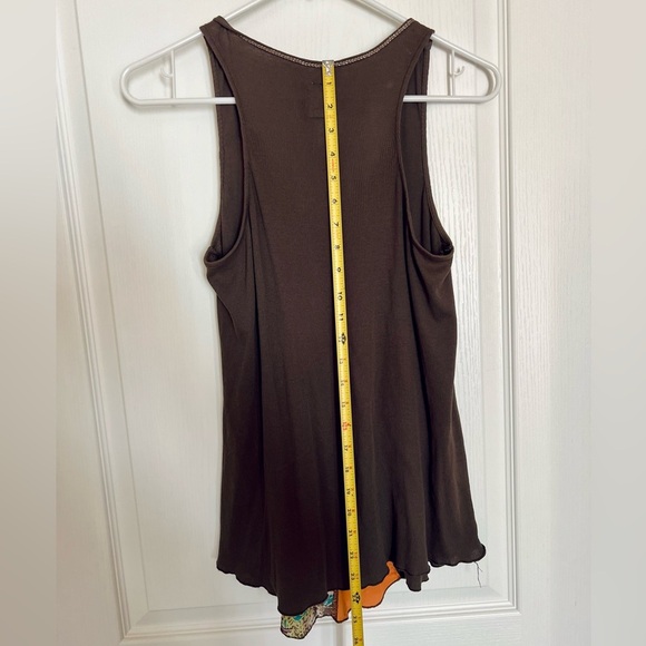 Anthropolgie Brown and Multicolor Patchwork Tank Top - Picture 5 of 7